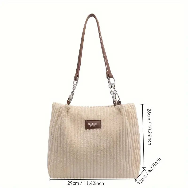 ODETH - STYLISH CORDUROY SHOULDER BAG