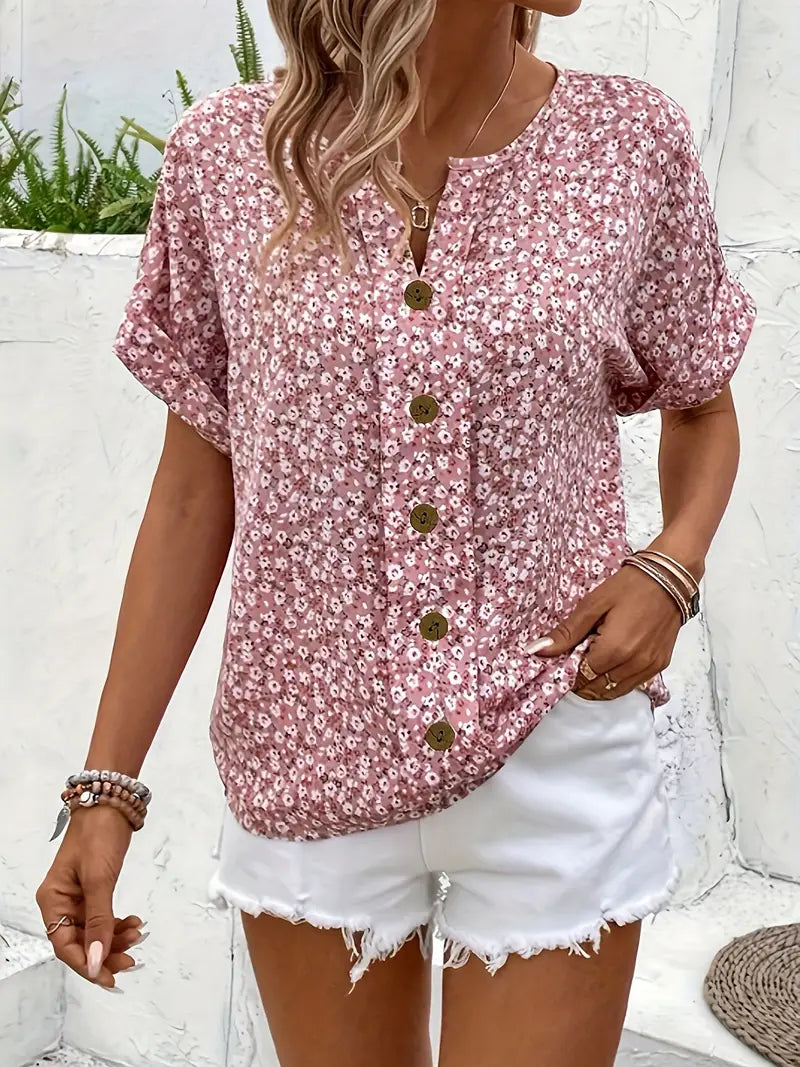 Verna | Chic Floral Print Blouse