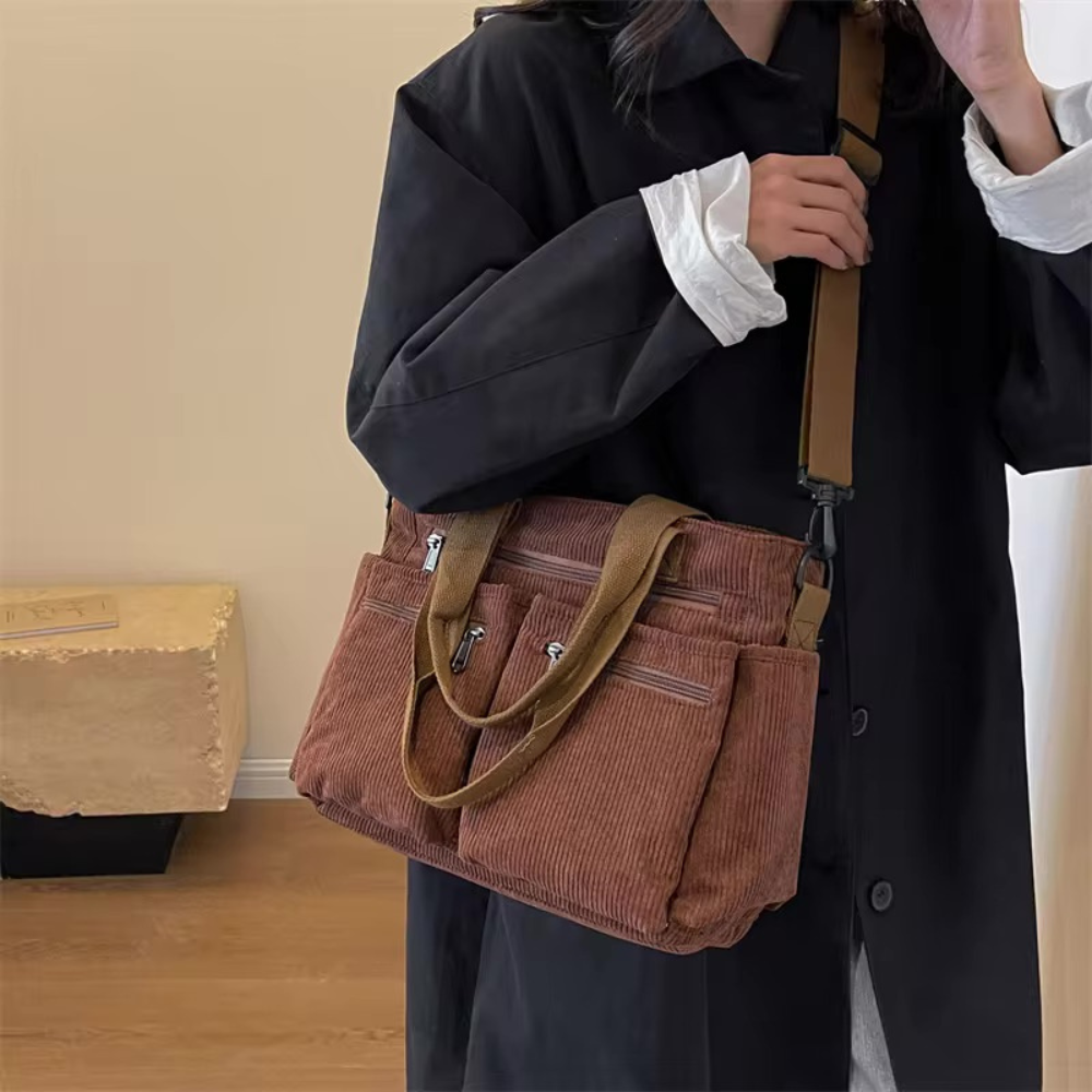 HAILEY - CORDUROY SHOULDER BAG