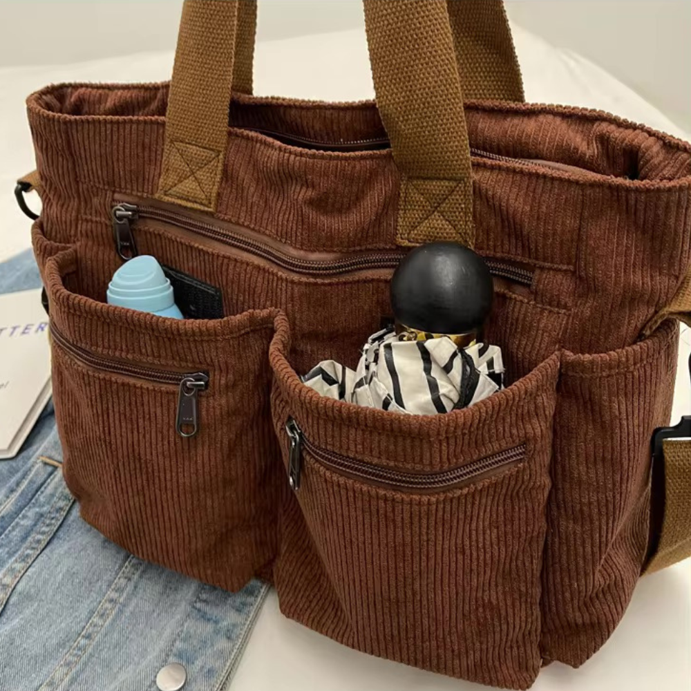 HAILEY - CORDUROY SHOULDER BAG