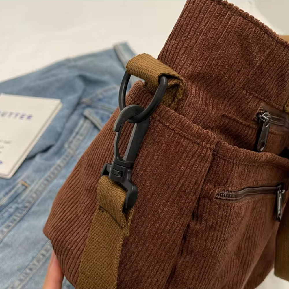 HAILEY - CORDUROY SHOULDER BAG