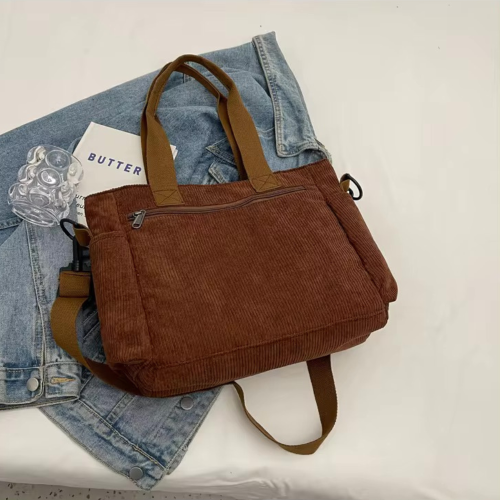 HAILEY - CORDUROY SHOULDER BAG