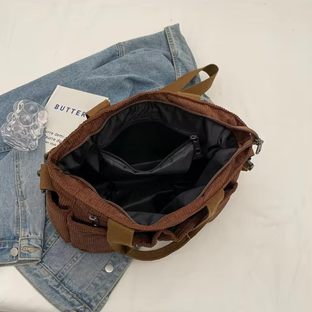 HAILEY - CORDUROY SHOULDER BAG