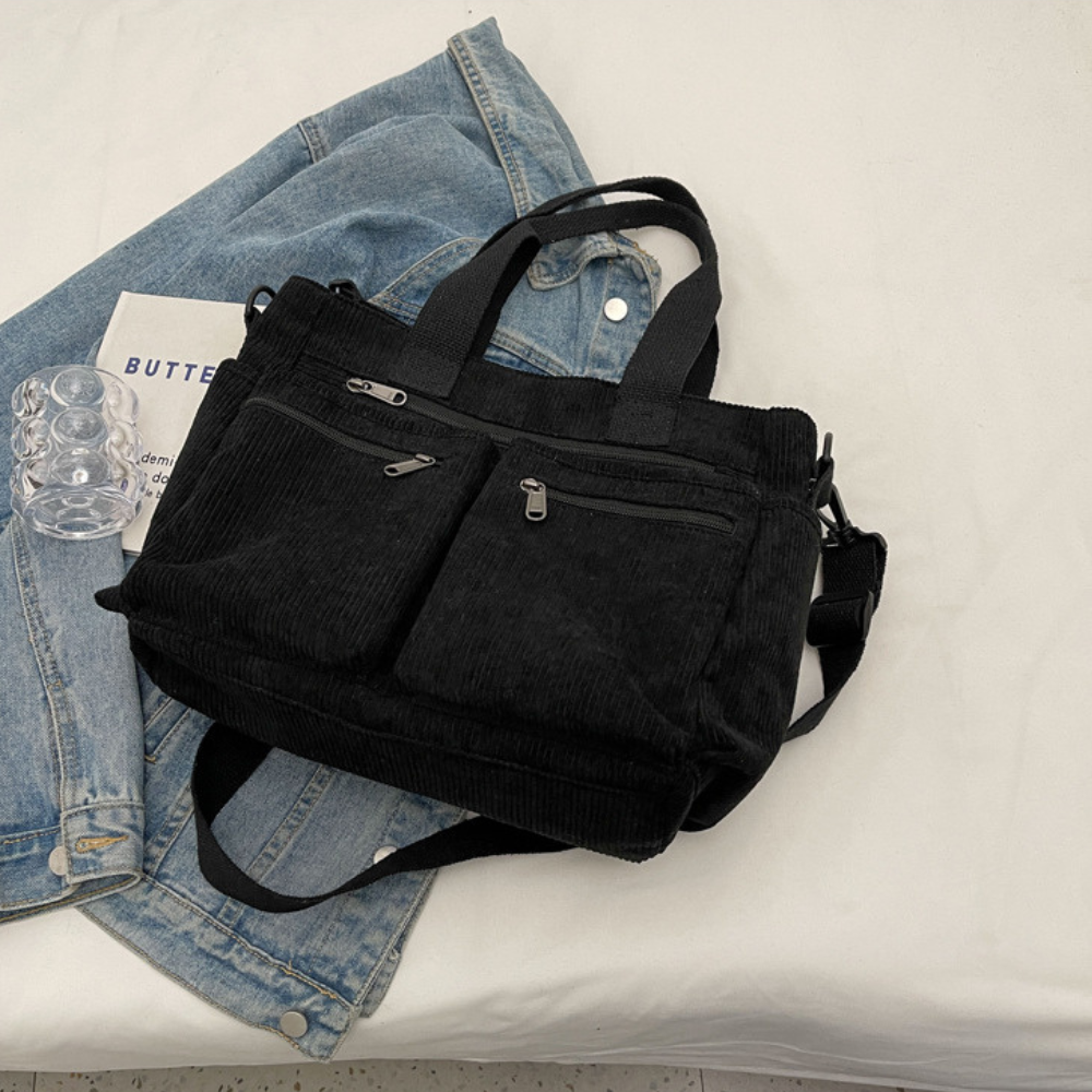 HAILEY - CORDUROY SHOULDER BAG