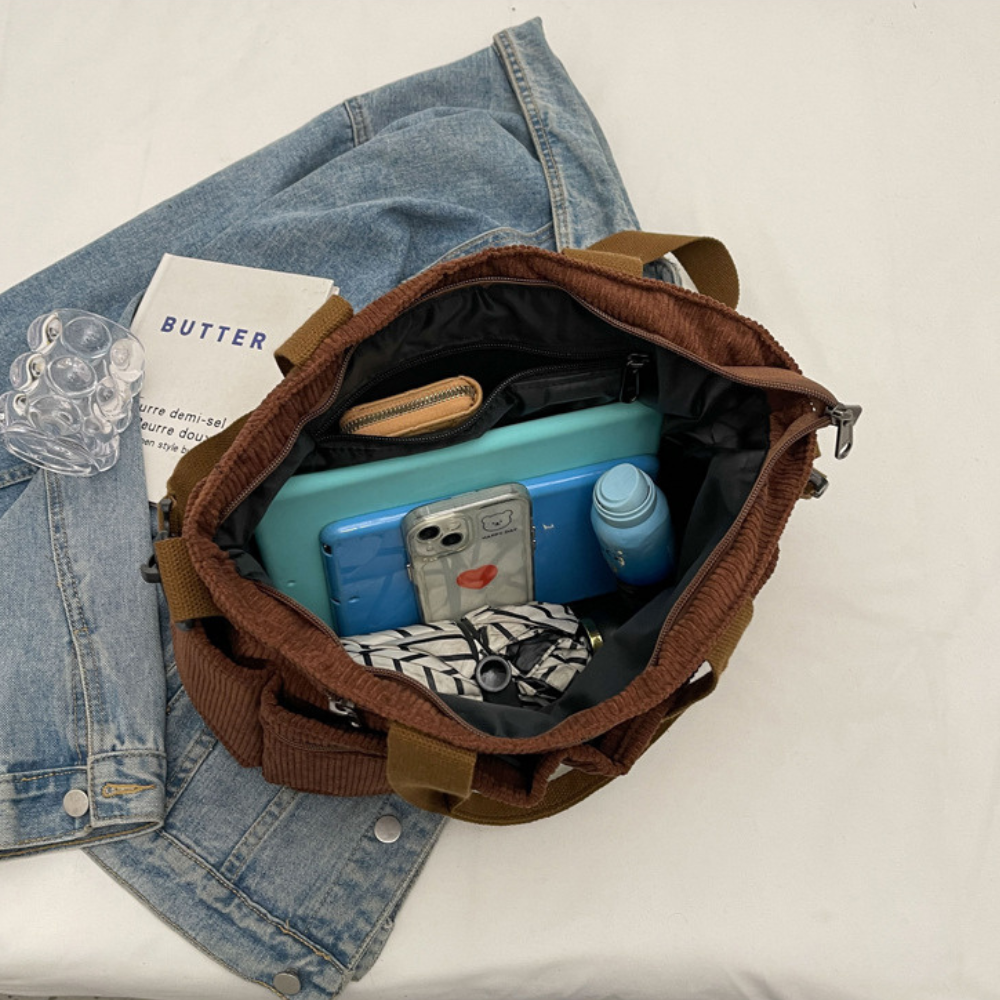 HAILEY - CORDUROY SHOULDER BAG