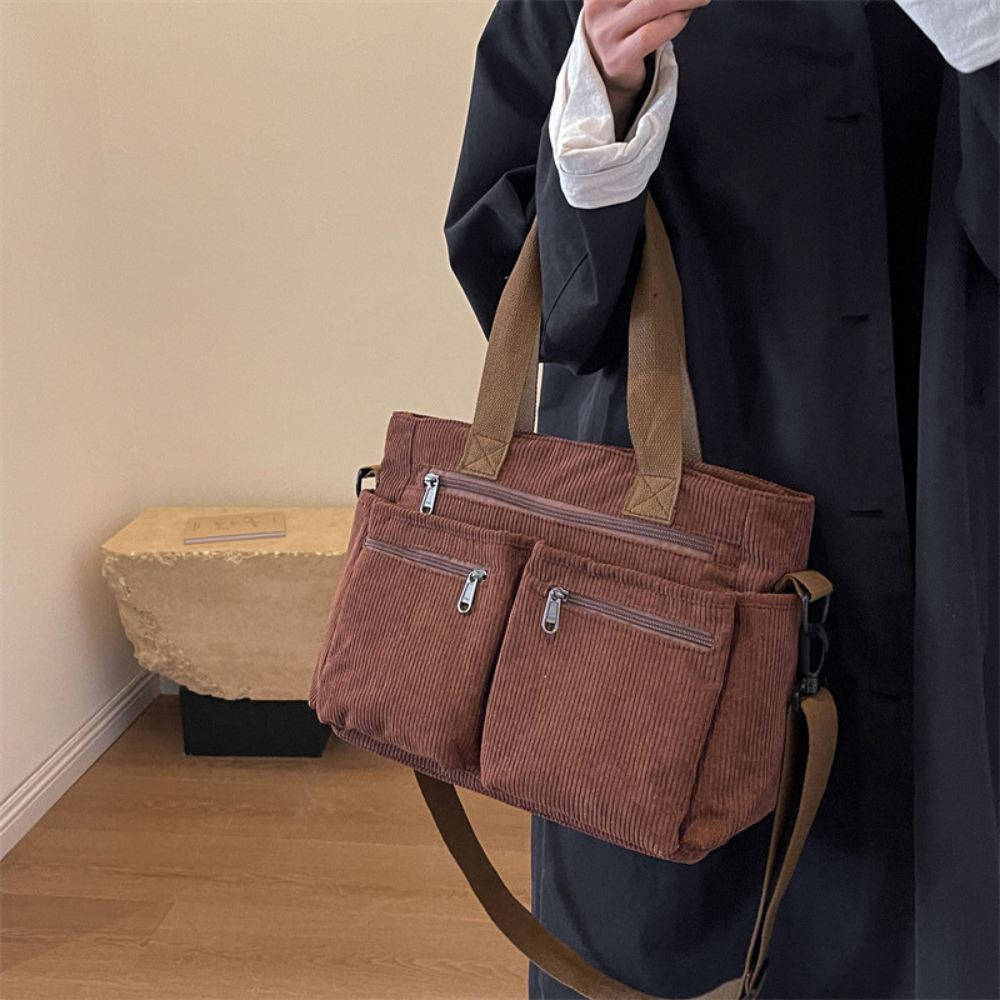 HAILEY - CORDUROY SHOULDER BAG