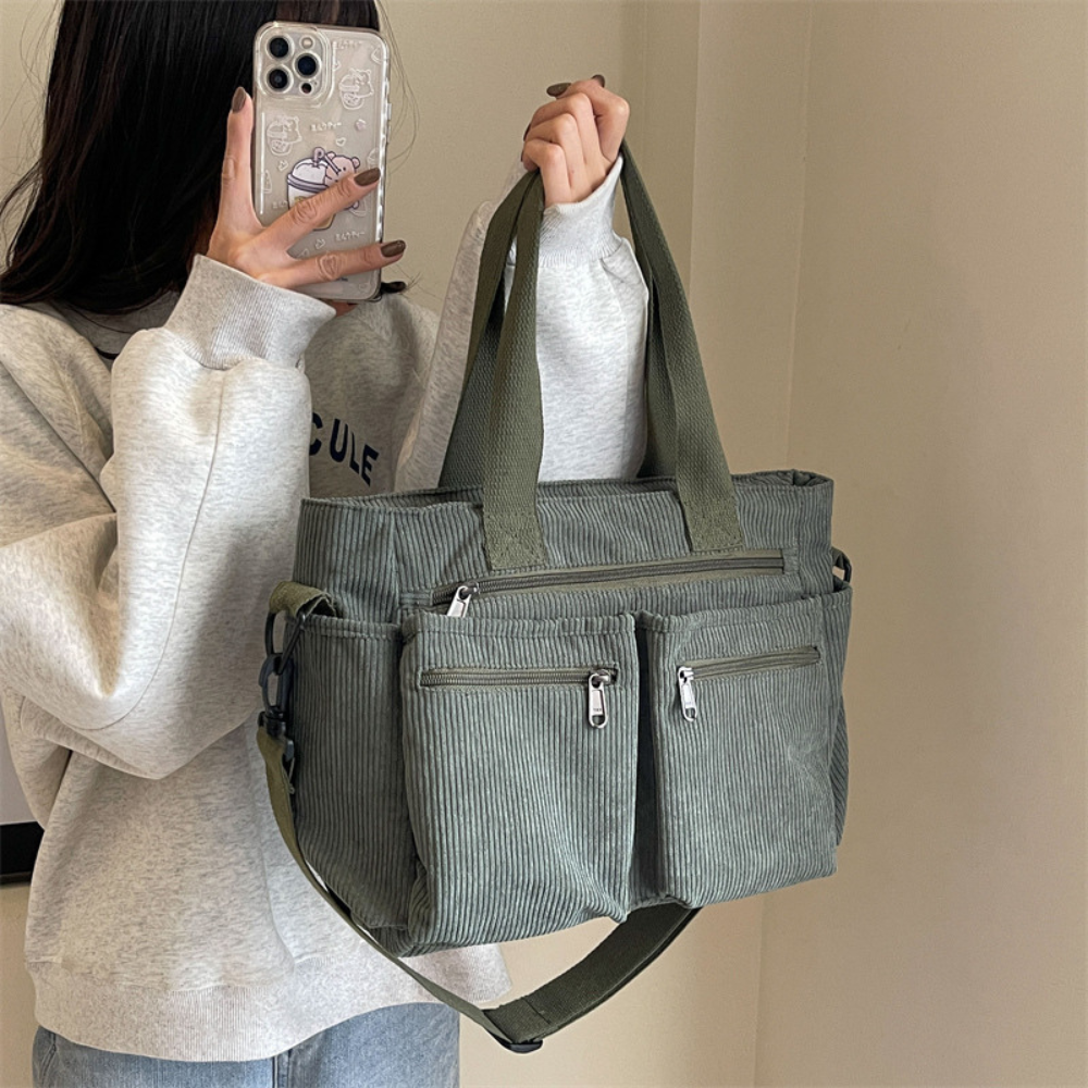 HAILEY - CORDUROY SHOULDER BAG
