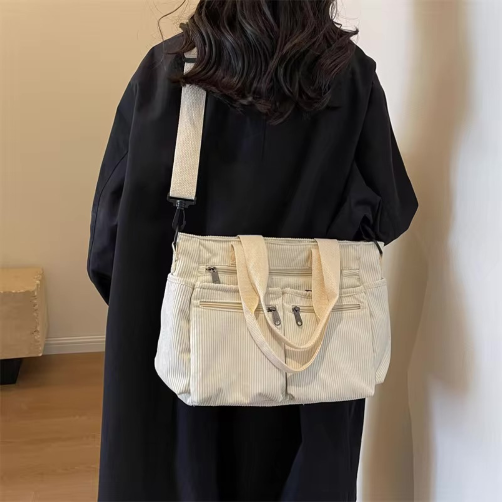 HAILEY - CORDUROY SHOULDER BAG