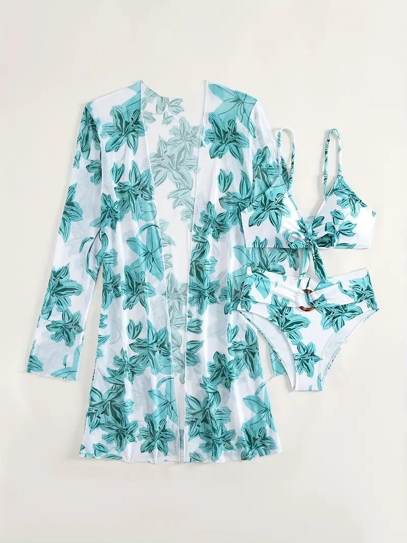 Cover-Up Set, High-Waisted, Printed, Set, Beachwear
