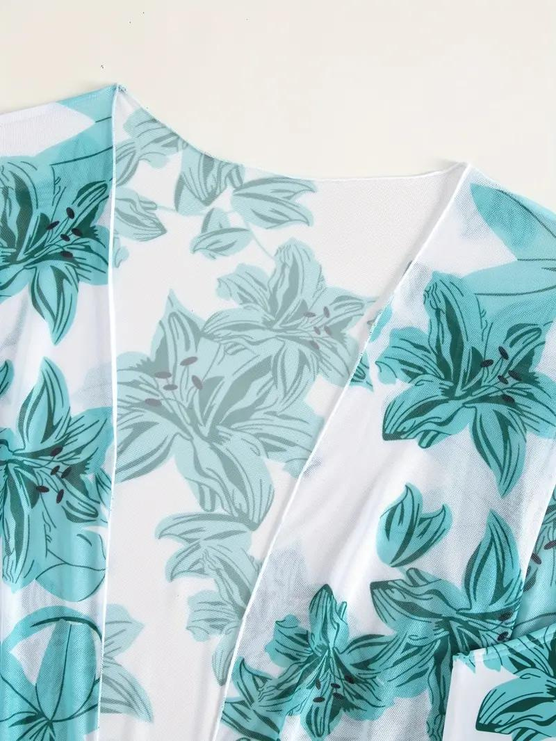 Cover-Up Set, High-Waisted, Printed, Set, Beachwear