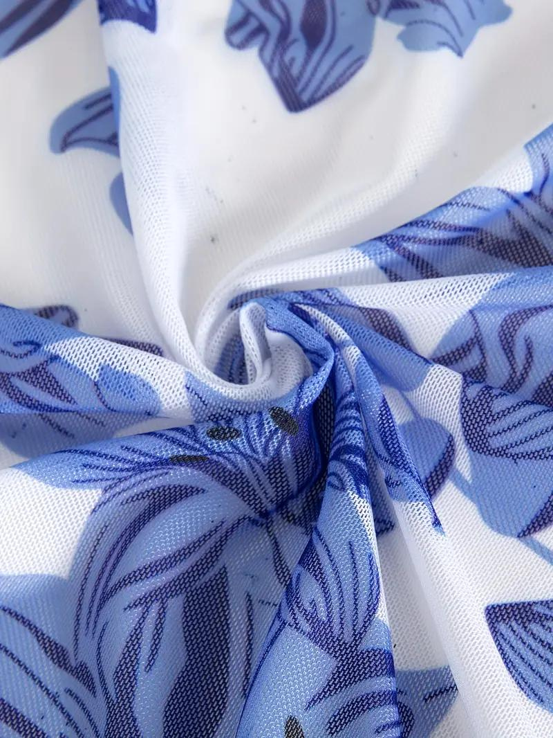 Cover-Up Set, High-Waisted, Printed, Set, Beachwear