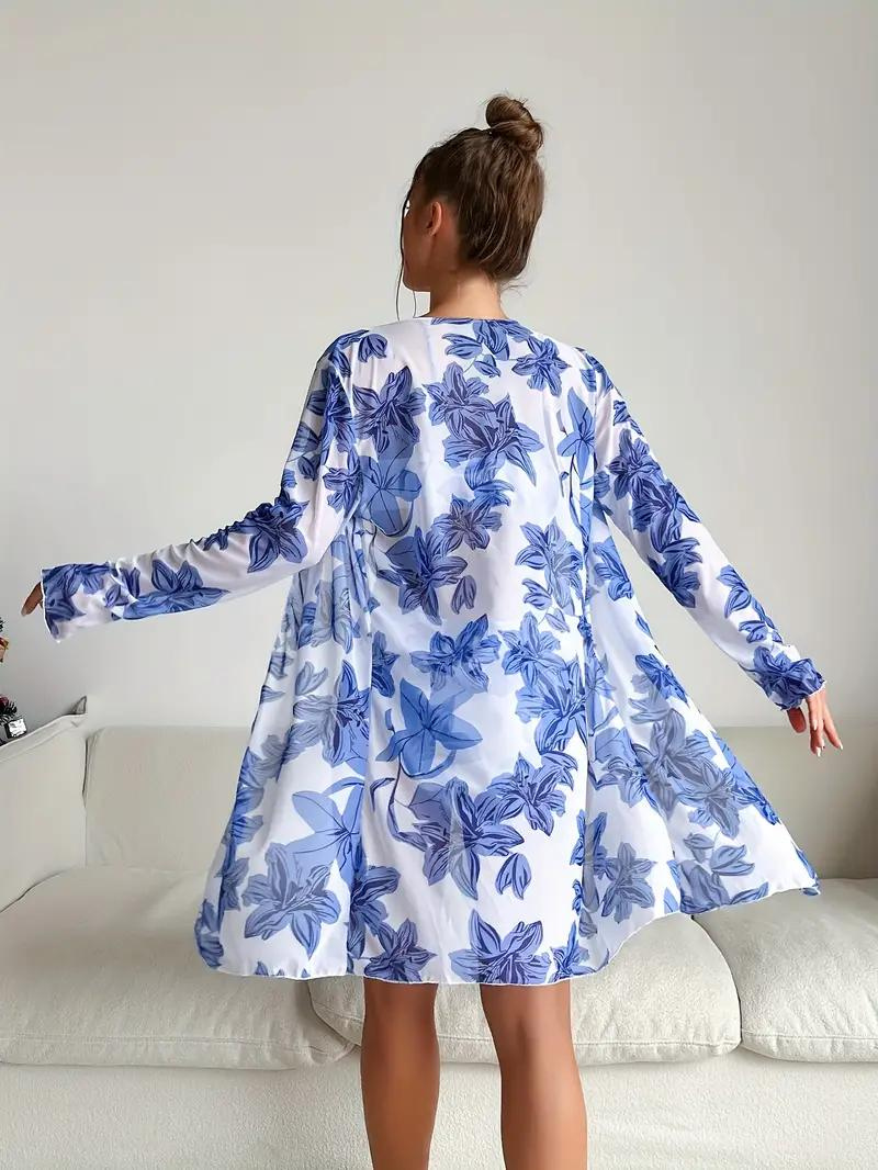 Cover-Up Set, High-Waisted, Printed, Set, Beachwear