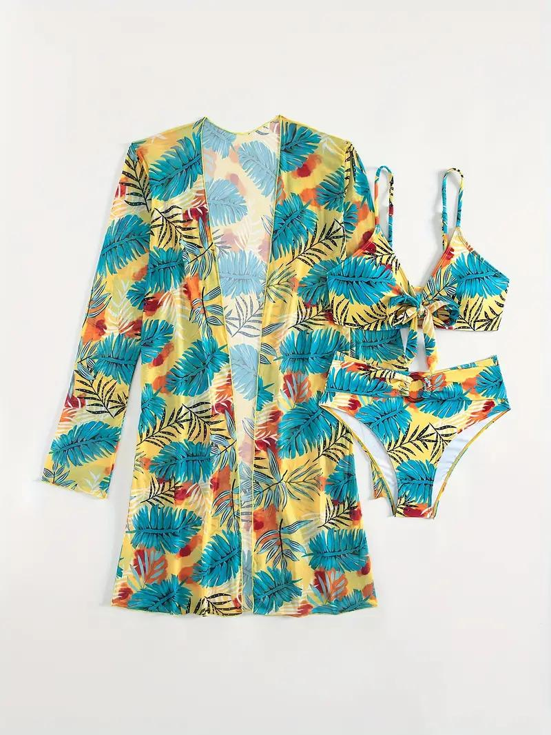 Cover-Up Set, High-Waisted, Printed, Set, Beachwear