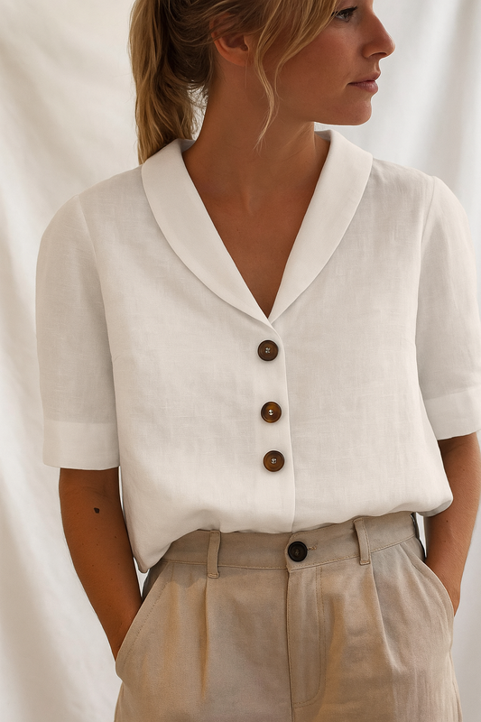 Beverly - Women's cotton linen casual shirt