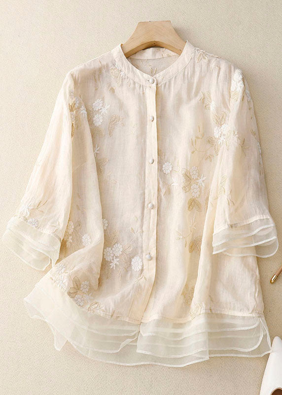 Kourtney | Chic Blouse with Embroidered Accents
