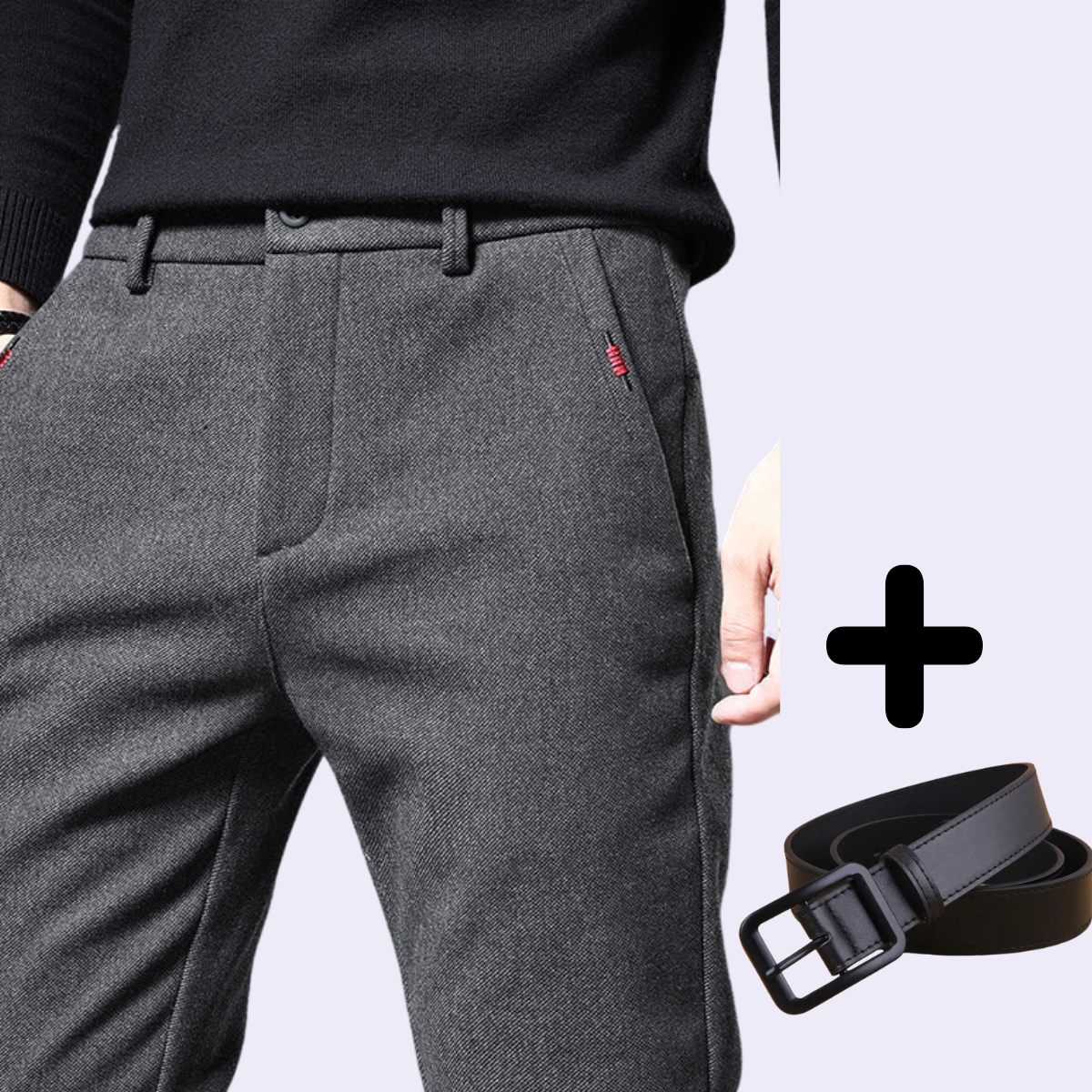 Sebastiano | Slim Fit Pants (+Free Belt)