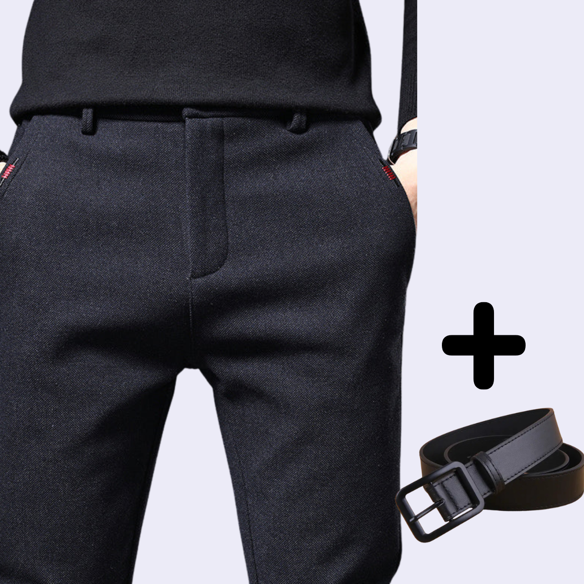Sebastiano | Slim Fit Pants (+Free Belt)