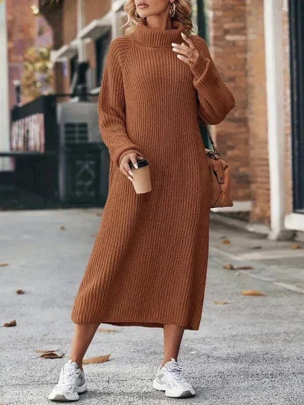 WW - Elegant Stickad KlŠnning - Women's knitted dress for style and comfort