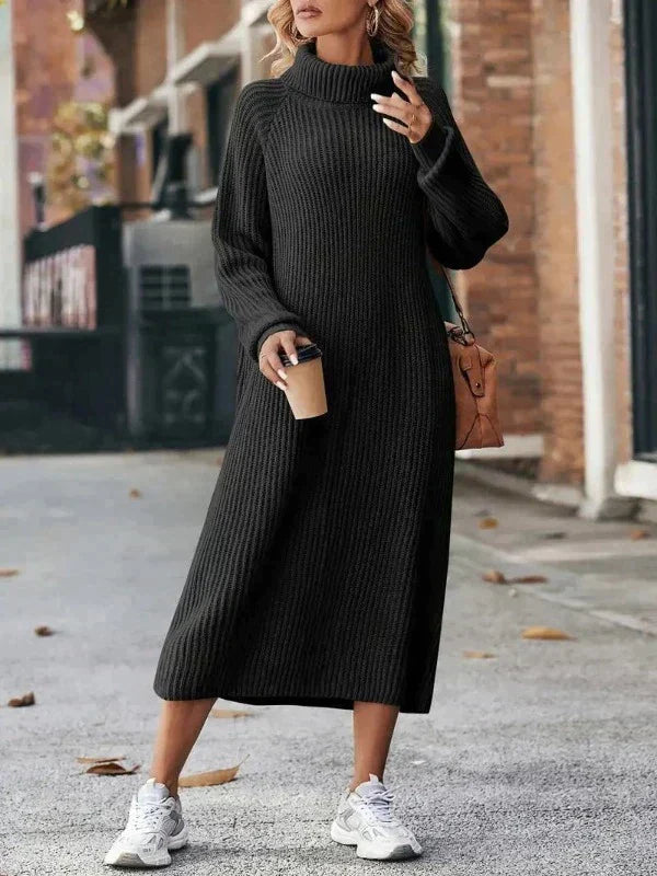 WW - Elegant Stickad KlŠnning - Women's knitted dress for style and comfort