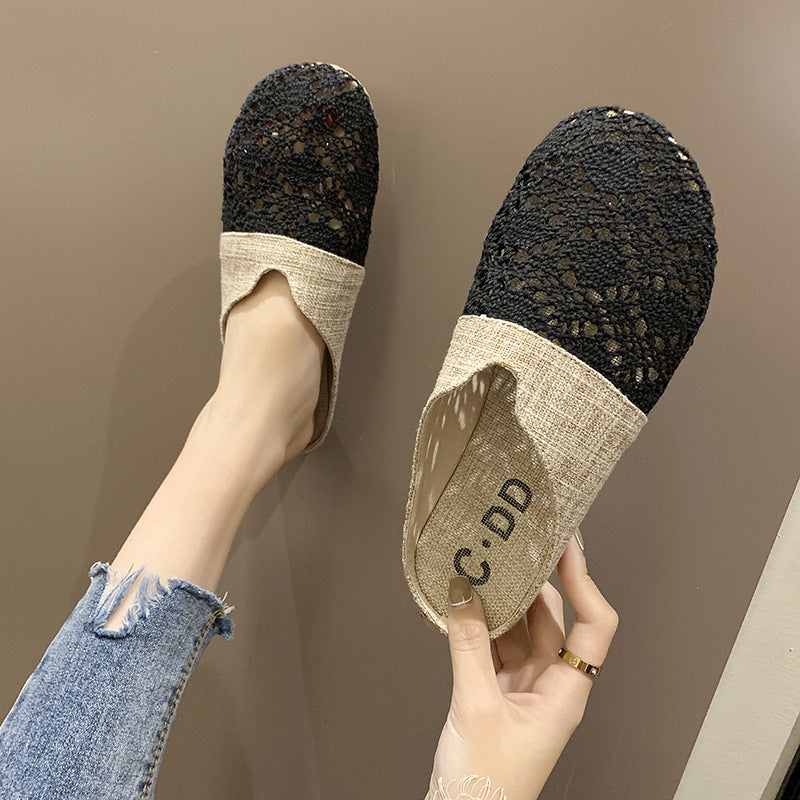 Women's comfortable and airy clogs with artistic crochet design W&W