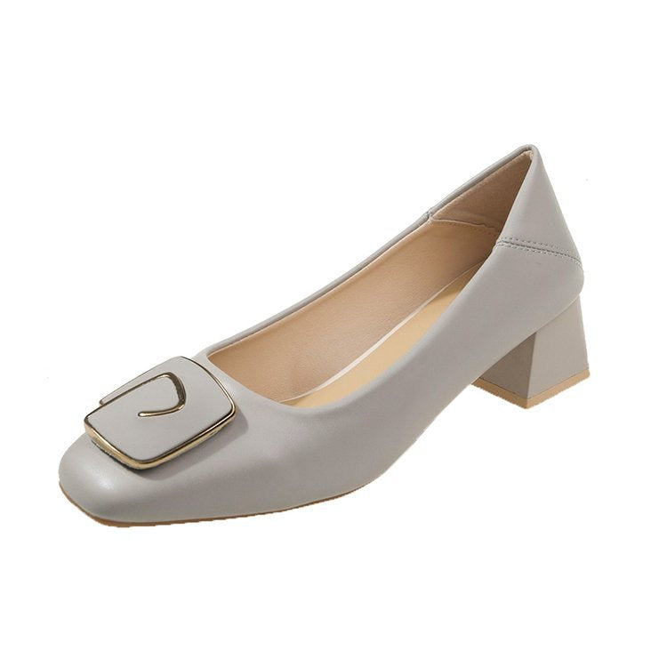 Women's comfortable pumps with stylish buckle detail W&W