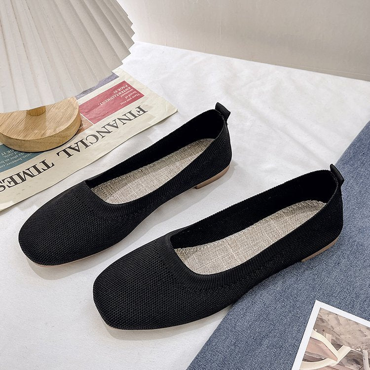 Women's comfortable slip-on ballerinas with breathable upper structure W&W