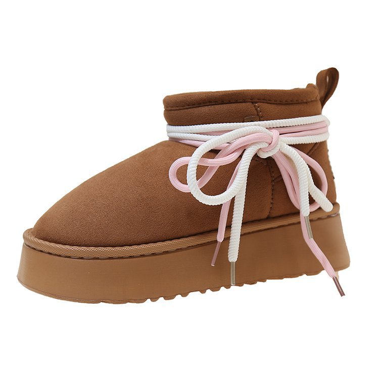 Women's comfortable moccasins with fashionable lace-up design W&W