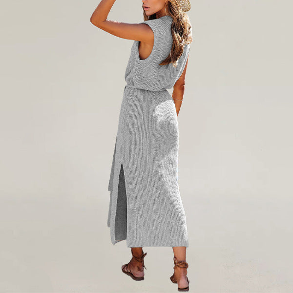 WW | Plain split knit dress