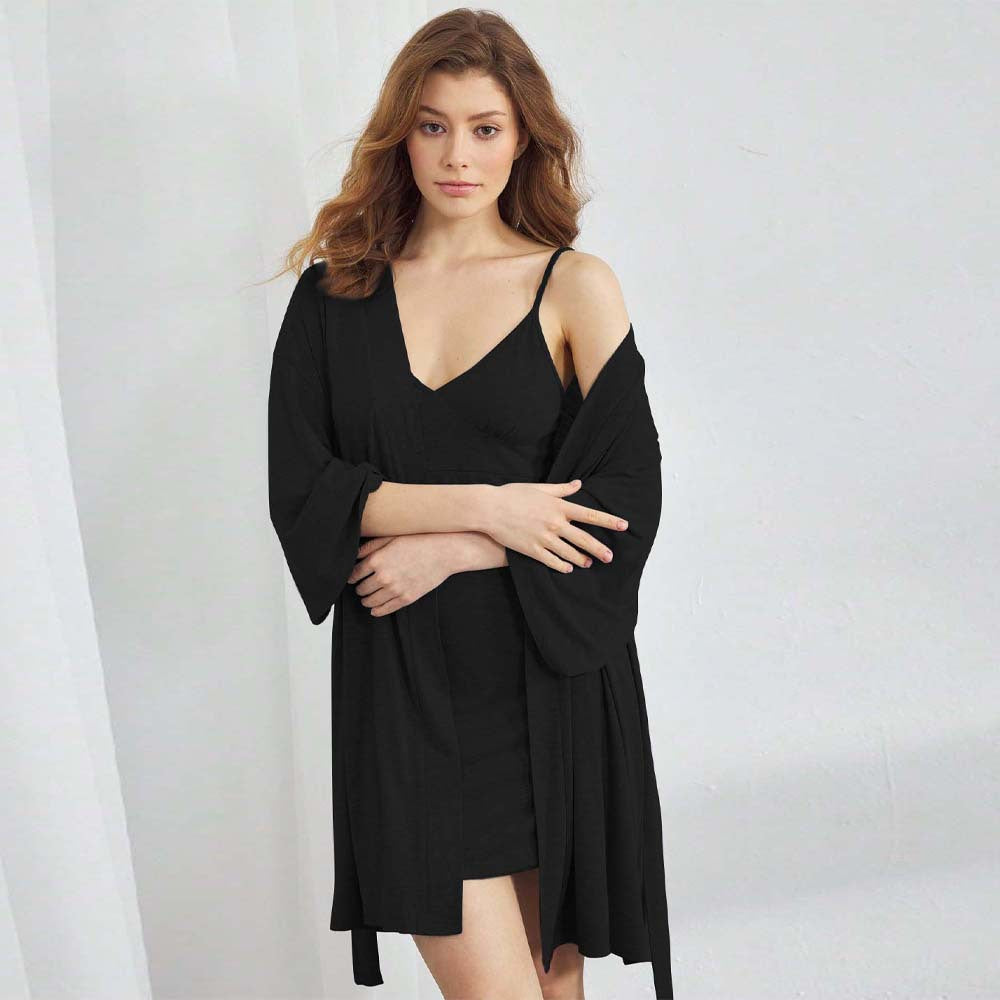Women's kimono robe with flowing cut and elegant details