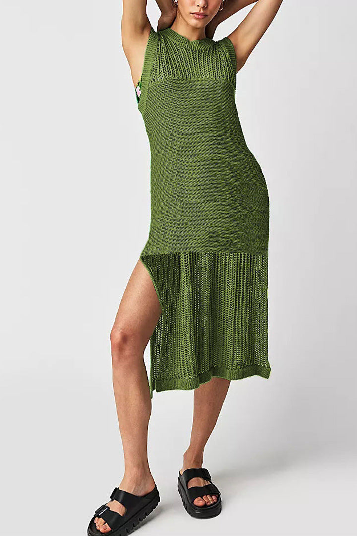 WW | Spring Summer Hollow Knit Vest Dress