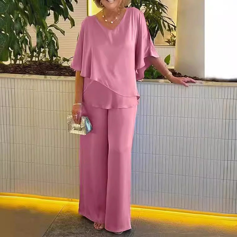 Melanie - Chic & Comfortable Wide-Leg Ensemble