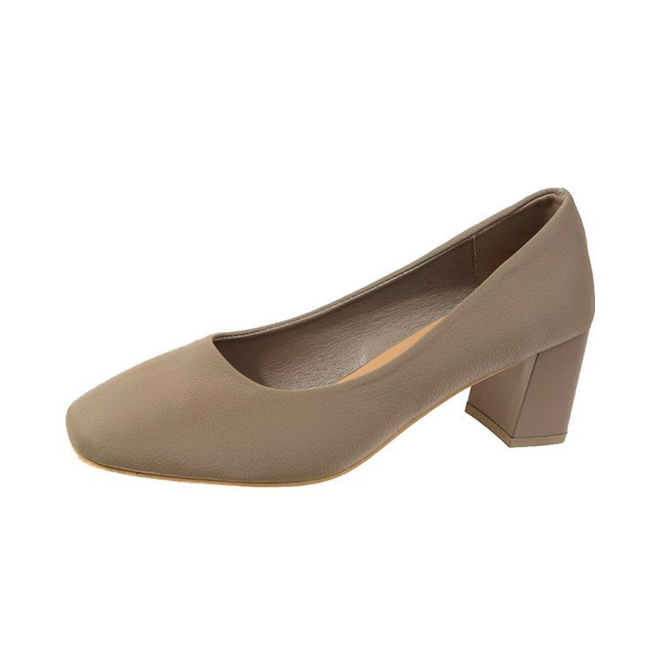 Women's comfortable block heel pumps W&W