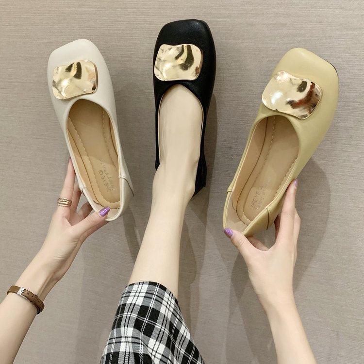 Women's ballerinas with elegant decorative appliquŽ W&W