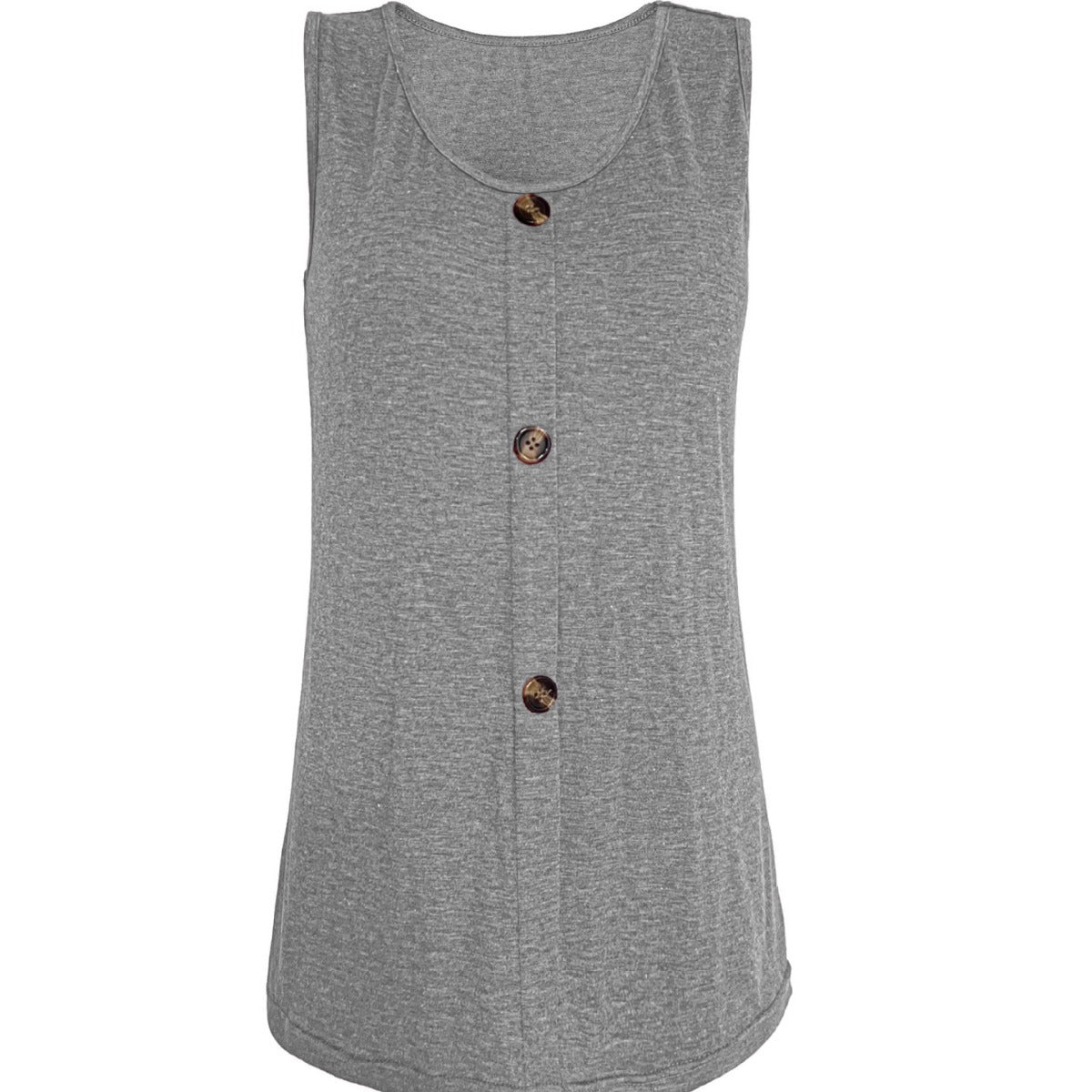Women's sleeveless button top with a modern cut and comfortable fit WW