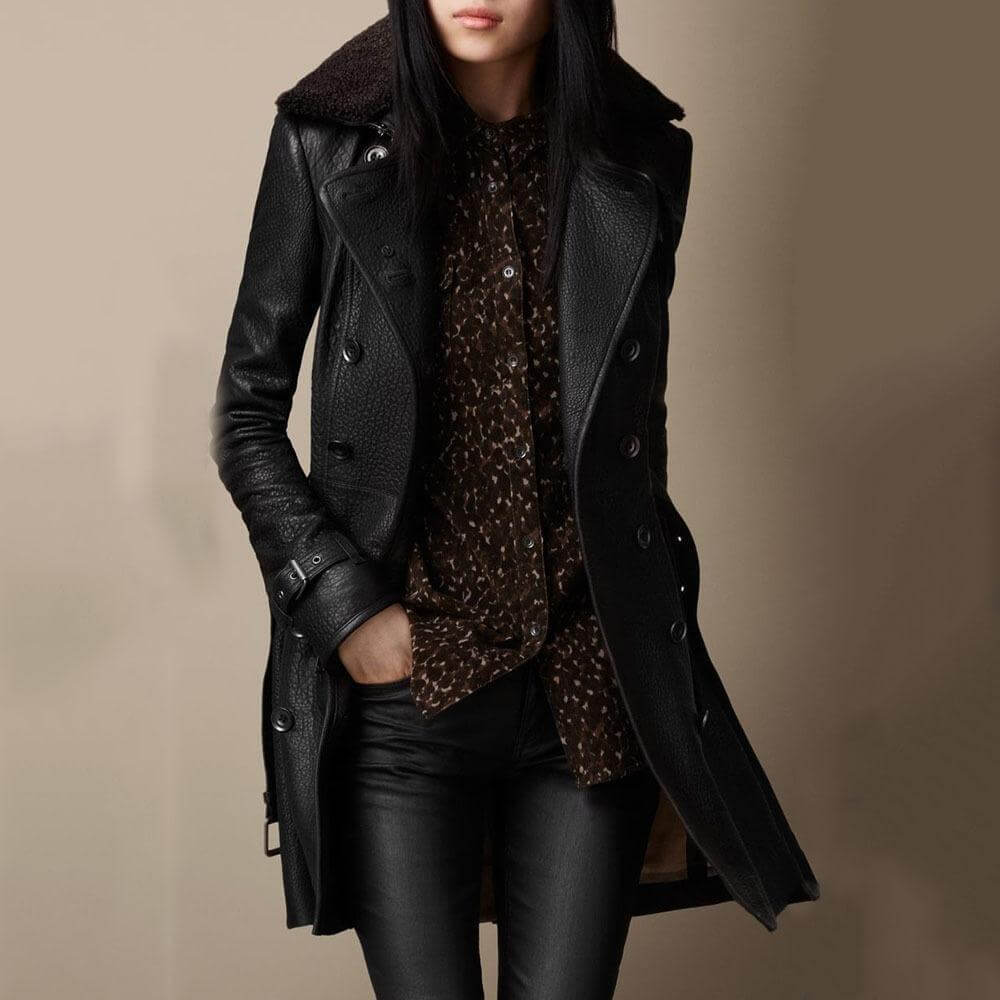 Tanja - Luxury leather trench coat
