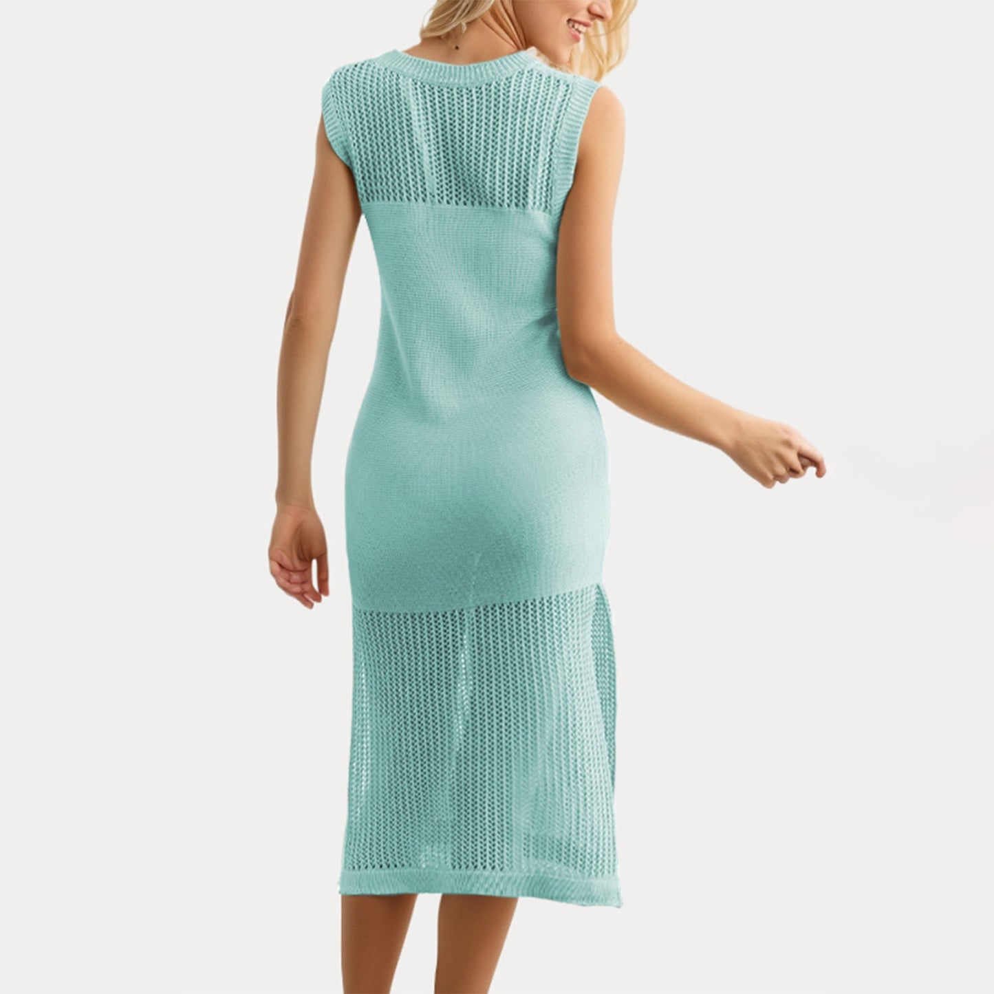 WW | Spring Summer Hollow Knit Vest Dress