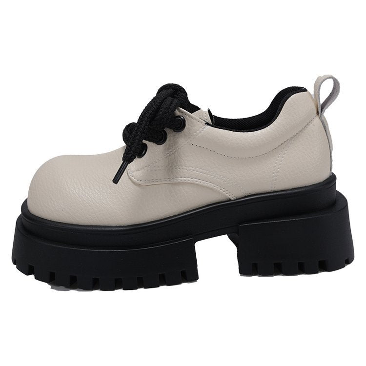 Women's Chunky Lace-Up Shoes with Thick Profile and Modern Design W&W