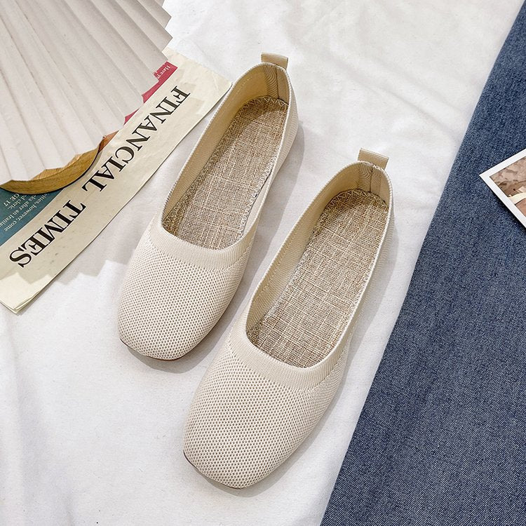 Women's comfortable slip-on ballerinas with breathable upper structure W&W