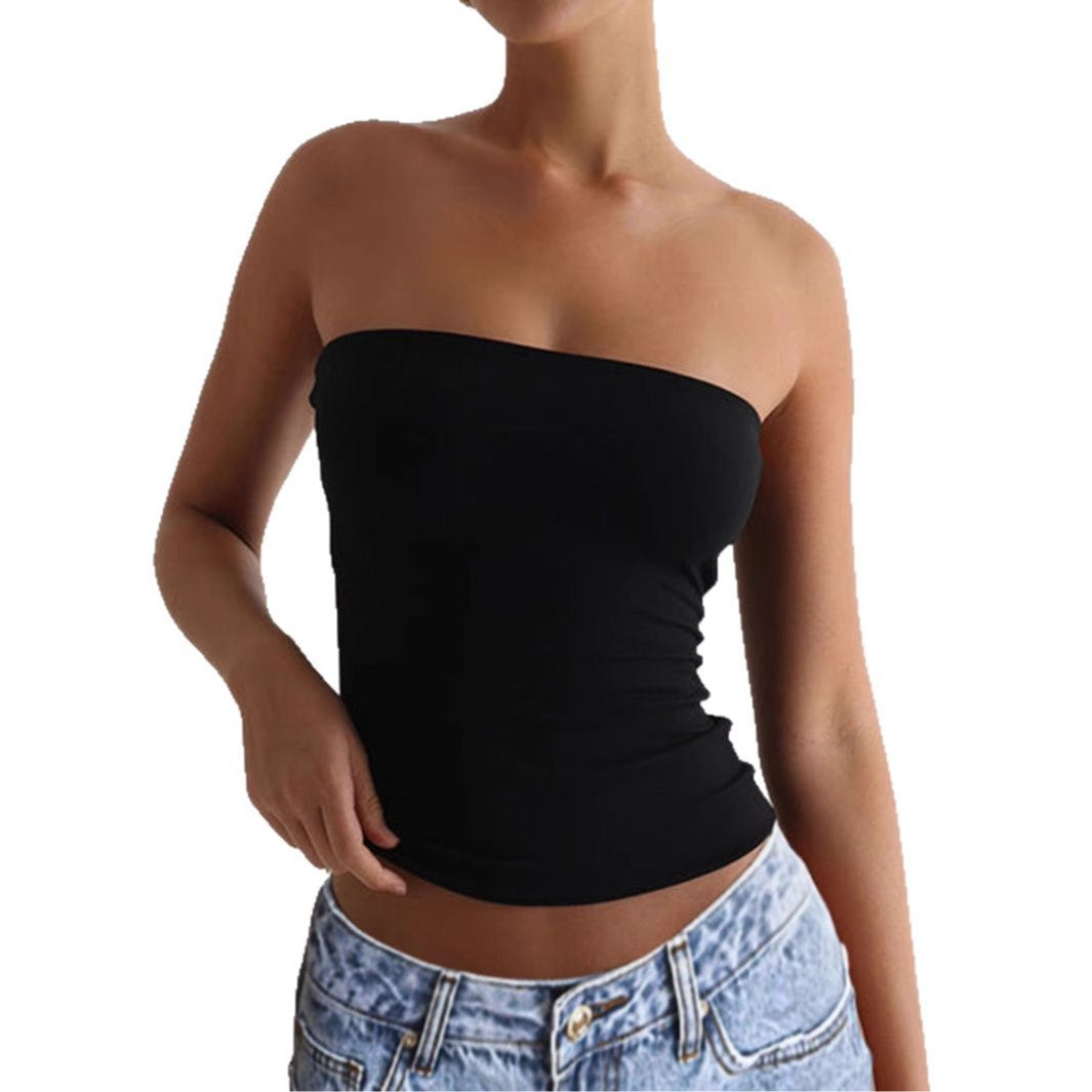 Women's bandeau top made of elastic material WW