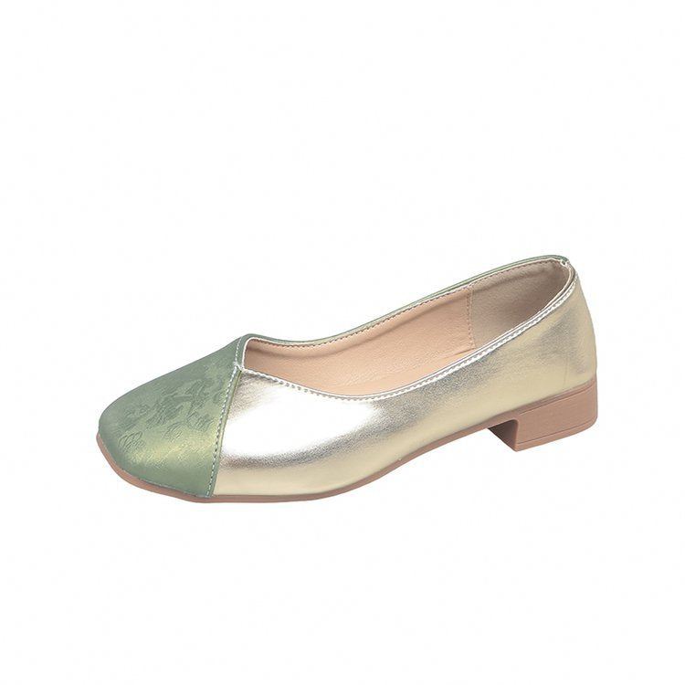 Women's ballerinas with a unique play of colors and textures W&W