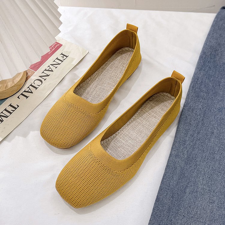 Women's comfortable slip-on ballerinas with breathable upper structure W&W
