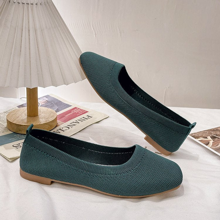 Women's comfortable slip-on ballerinas with breathable upper structure W&W