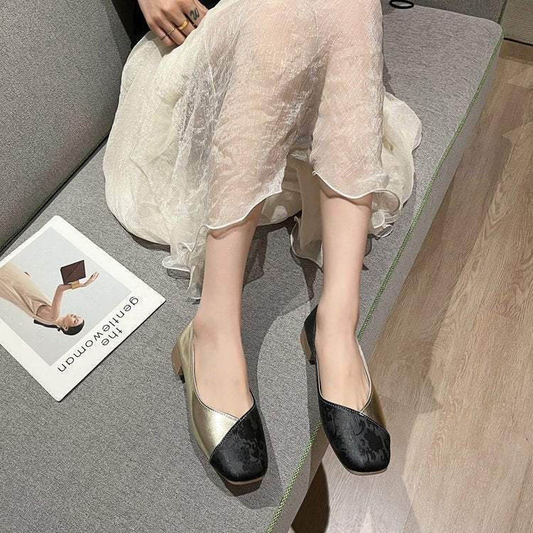 Women's ballerinas with a unique play of colors and textures W&W