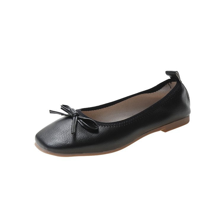 Women's ballerinas with elegant bow detail and high-quality leather W&W
