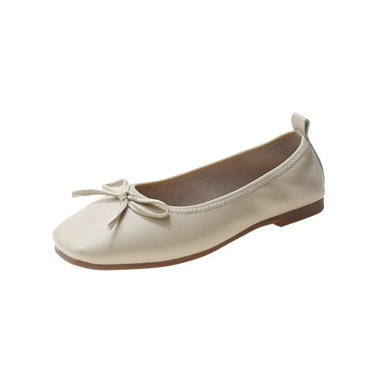 Women's ballerinas with elegant bow detail and high-quality leather W&W
