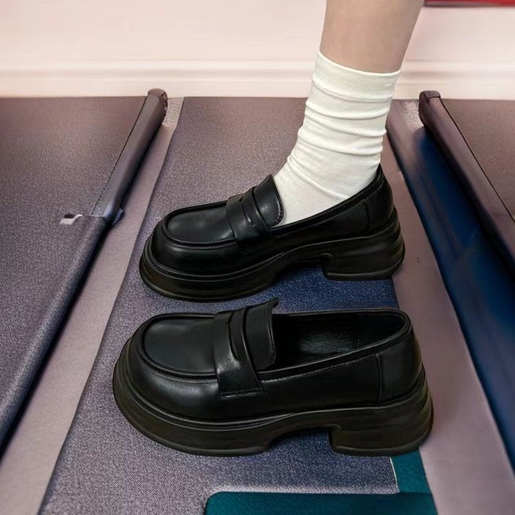 Women's Chunky Moccasins with Integrated Sock Design and Shiny Upper W&W