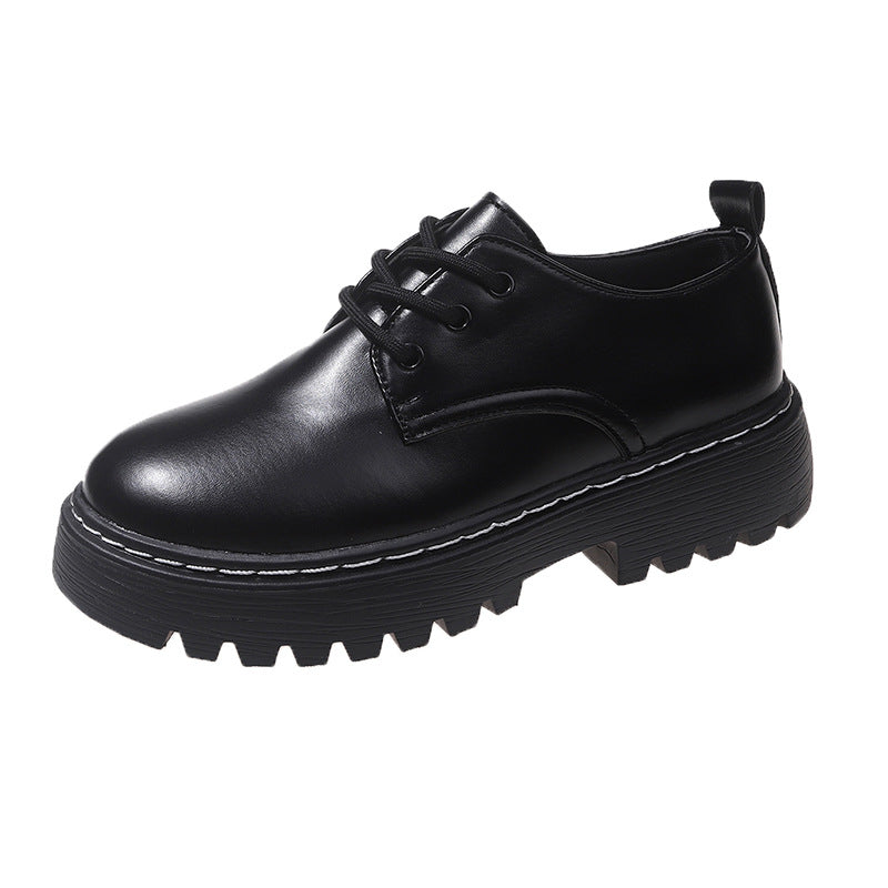 Women's chunky lace-up shoes with a sturdy profile and fashionable design W&W