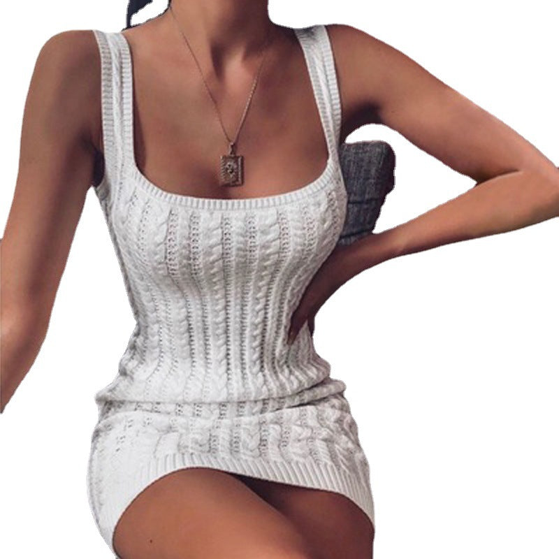 Women's knitted dress in a body-hugging style
