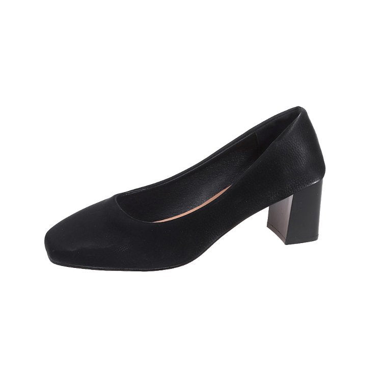 Women's comfortable block heel pumps W&W