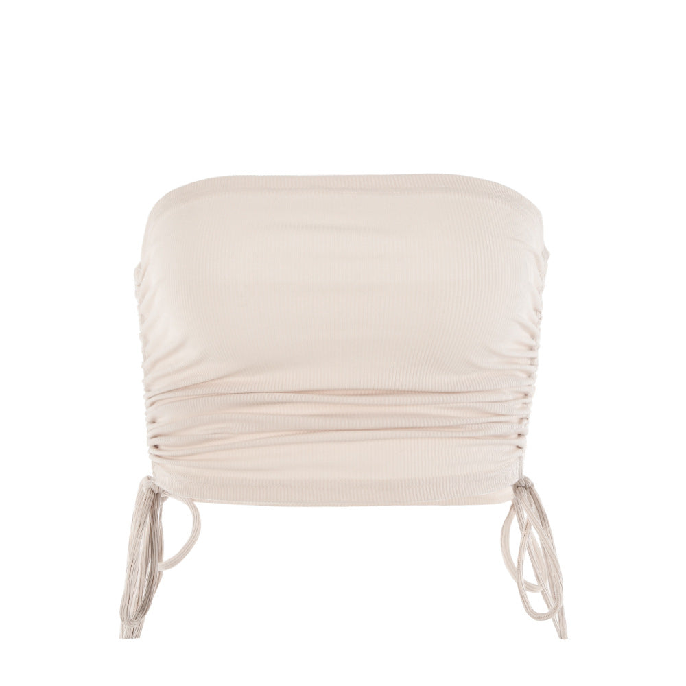 Women's bandeau top with adjustable gathers W&W